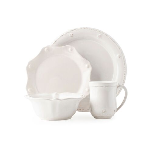 4-Pc Berry & Thread Place Setting, Whitewash