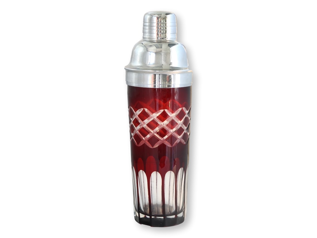 Cut to Clear Ruby Cocktail Shaker 3 Cut to Clear Ruby Cocktail Shaker