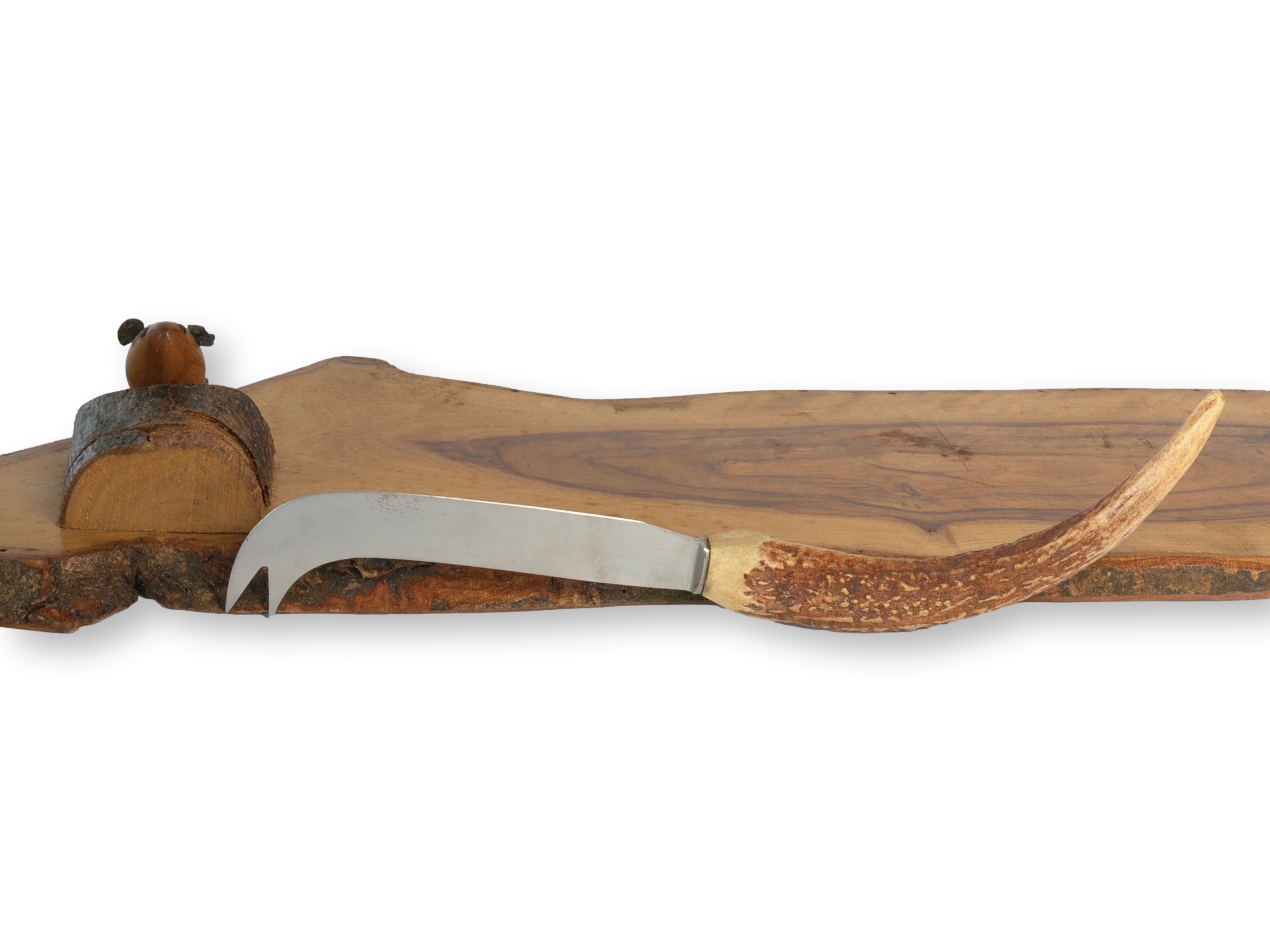 Live Edge Cheese Board w/Mouse & Knife 3 Live Edge Cheese Board w/Mouse & Knife