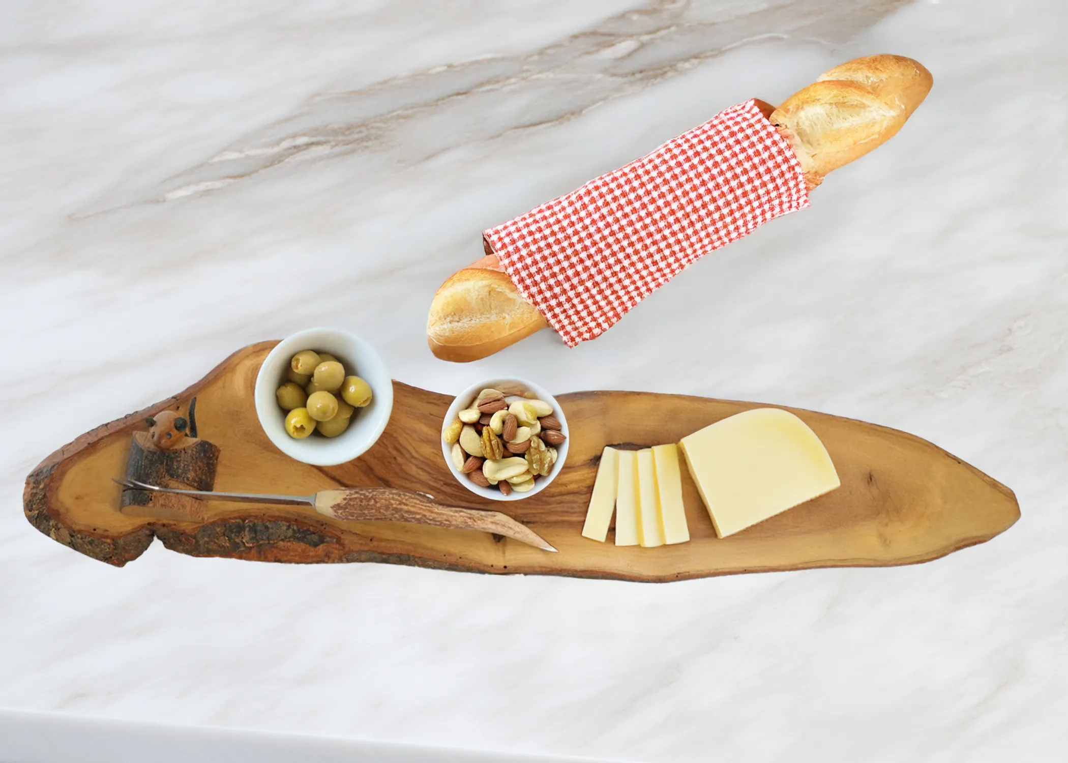 Live Edge Cheese Board w/Mouse & Knife 4 Live Edge Cheese Board w/Mouse & Knife