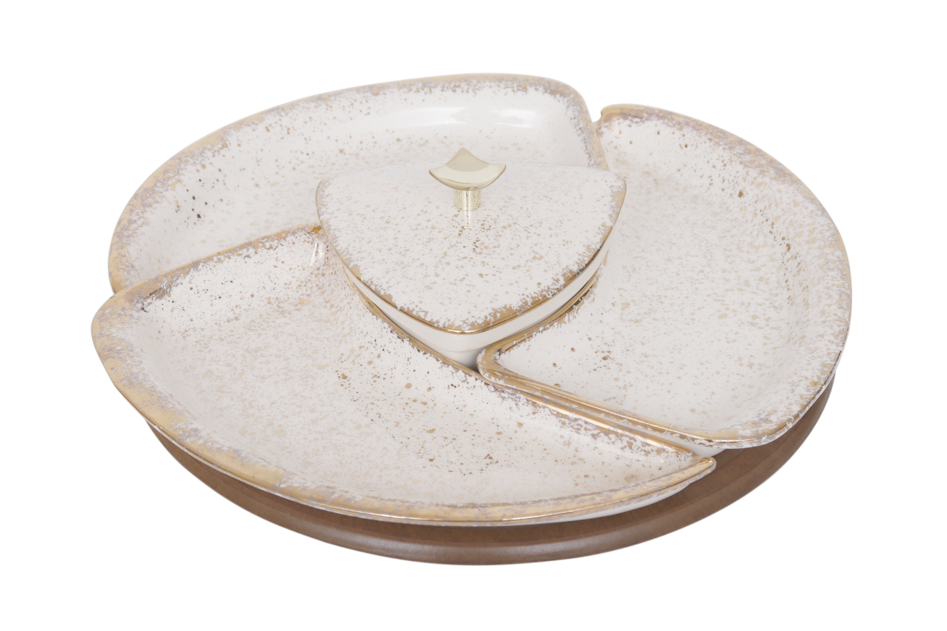 Lazy Susan & Divided Serving Dish Set 1 Lazy Susan & Divided Serving Dish Set