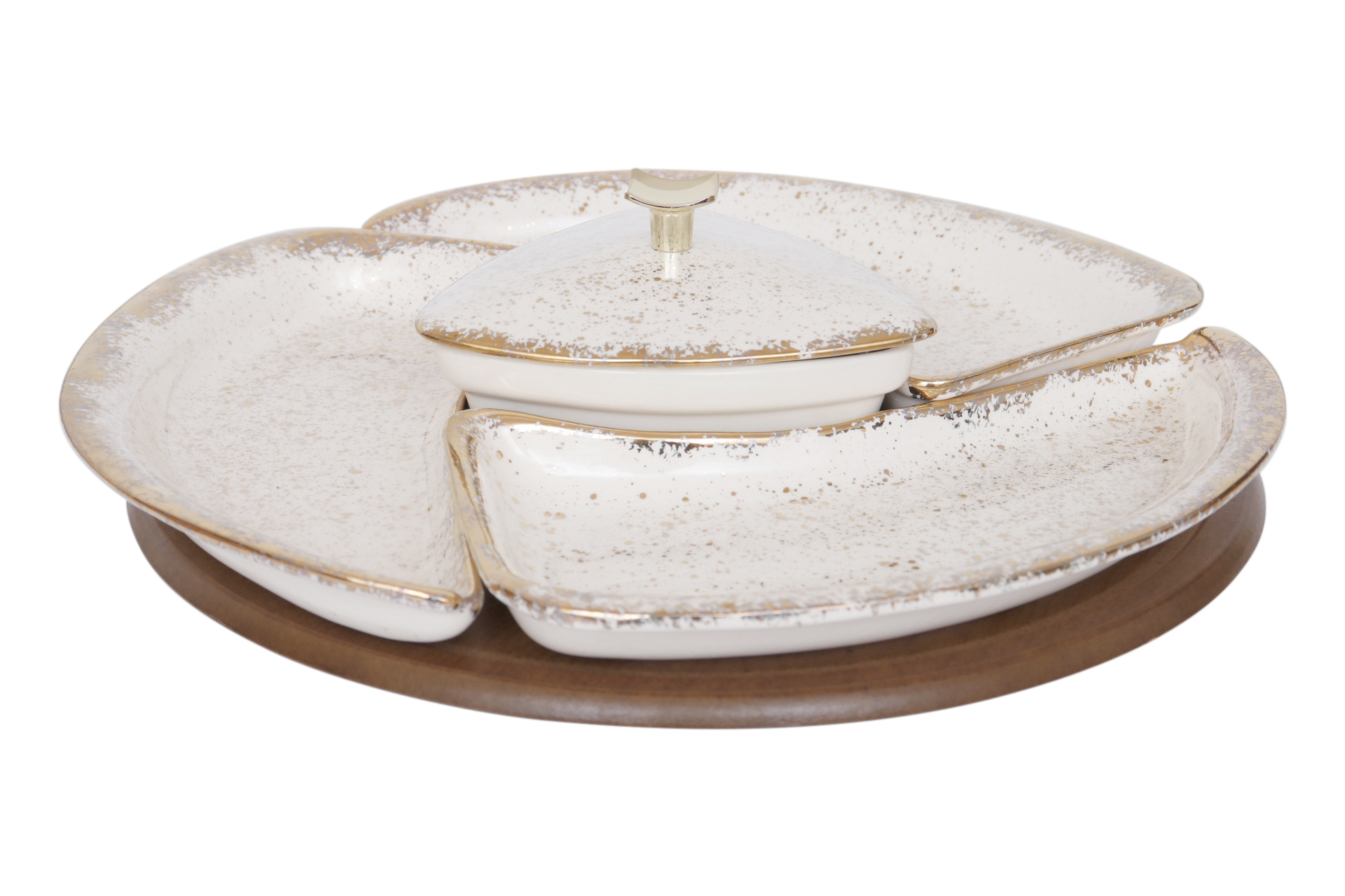 Lazy Susan & Divided Serving Dish Set 2 Lazy Susan & Divided Serving Dish Set