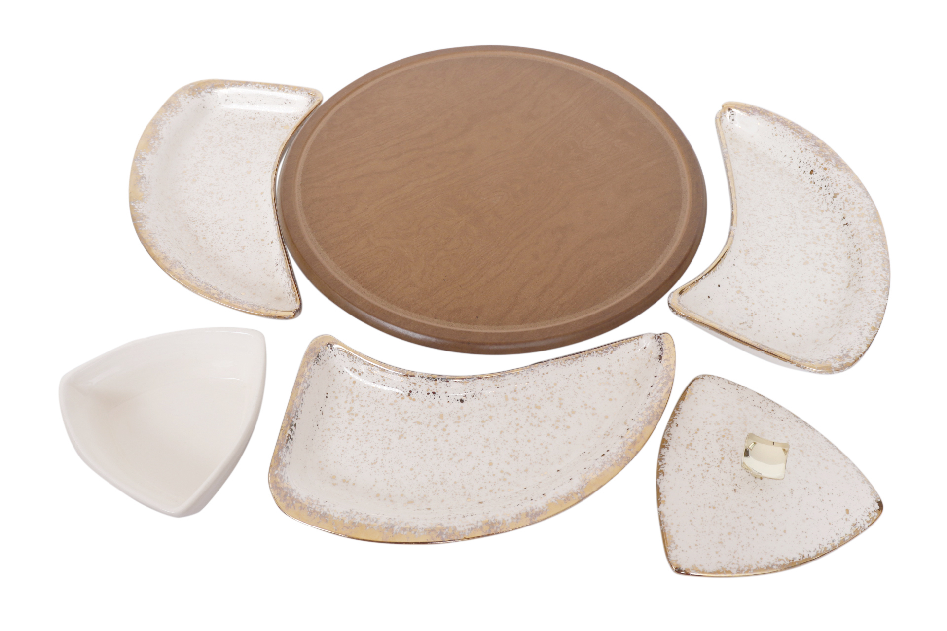 Lazy Susan & Divided Serving Dish Set 3 Lazy Susan & Divided Serving Dish Set