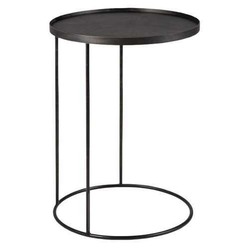 Tray Round Side Table, Black 2 Tray Round Side Table, Black