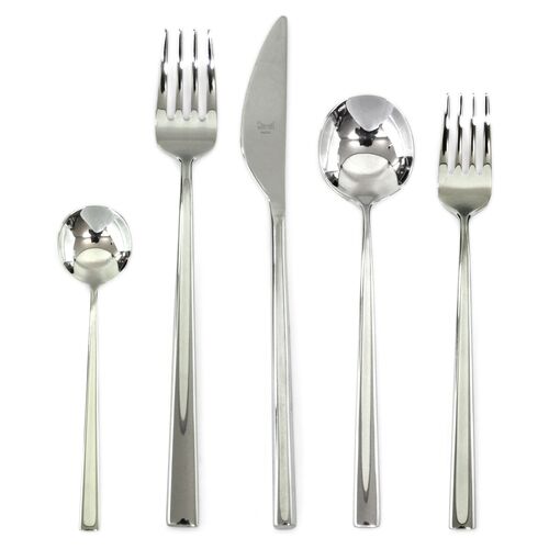 5-Pc Movida Place Setting, Silver 1 5-Pc Movida Place Setting, Silver