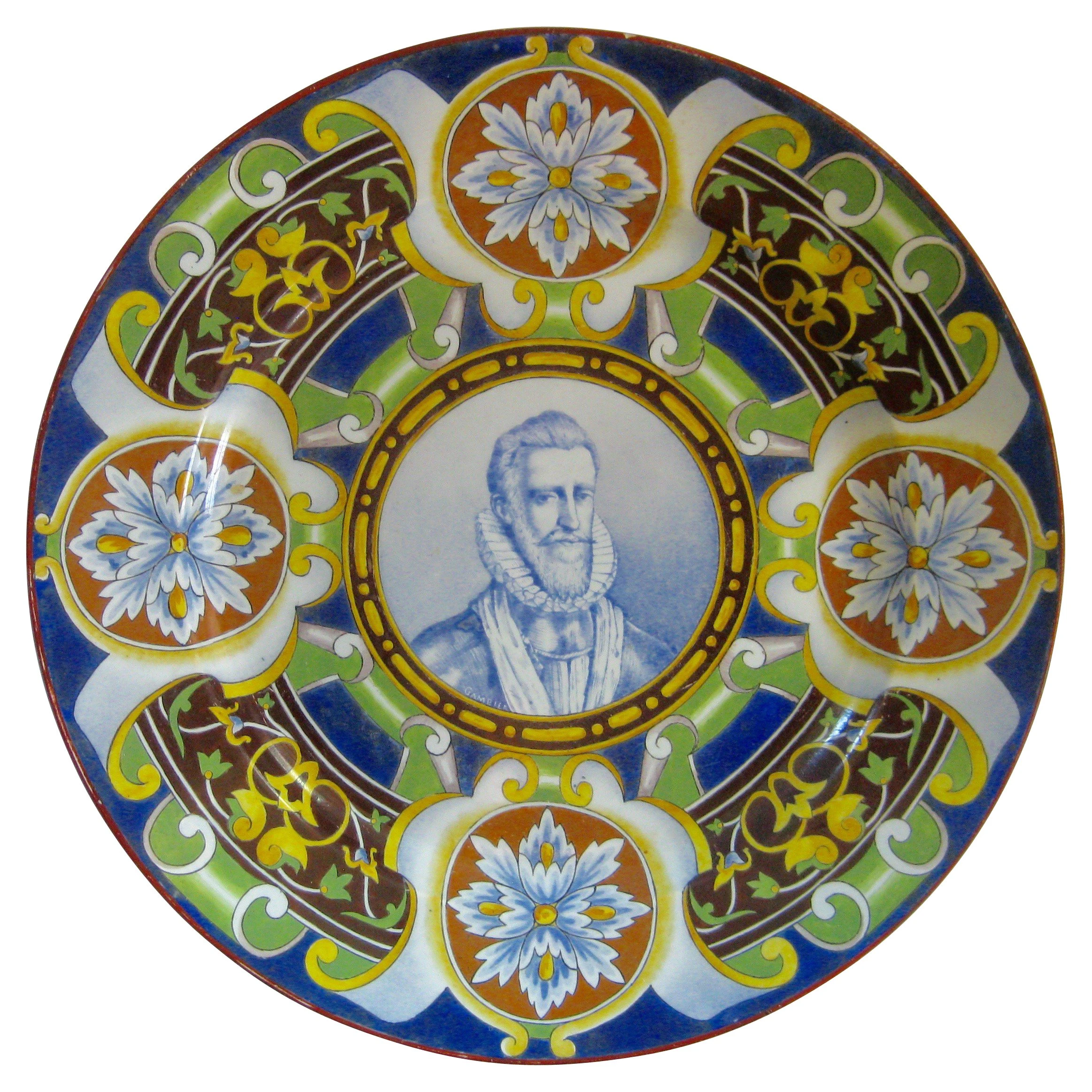 Large 19th C. French Faience Platter 11 Large 19th C. French Faience Platter