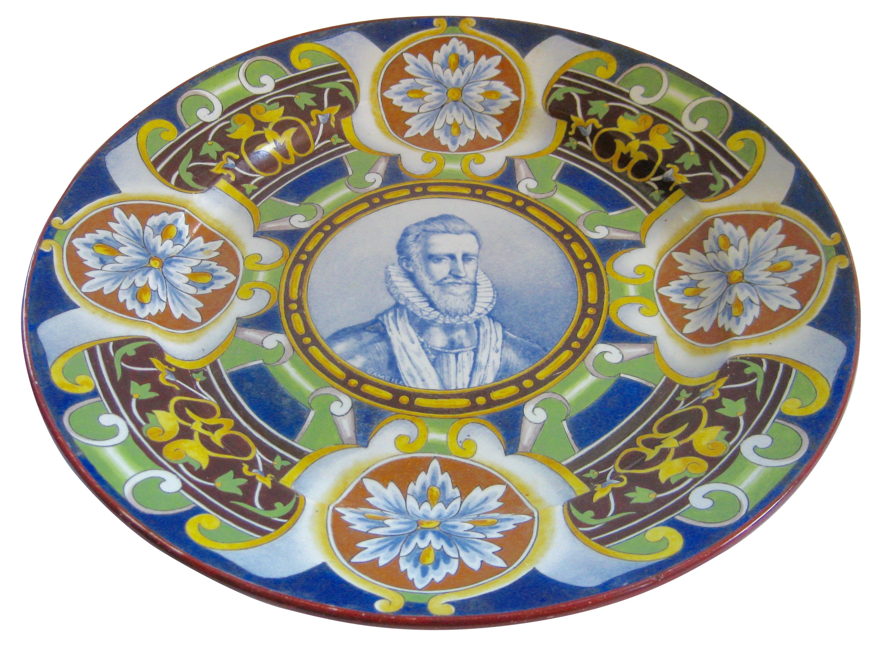Large 19th C. French Faience Platter 3 Large 19th C. French Faience Platter