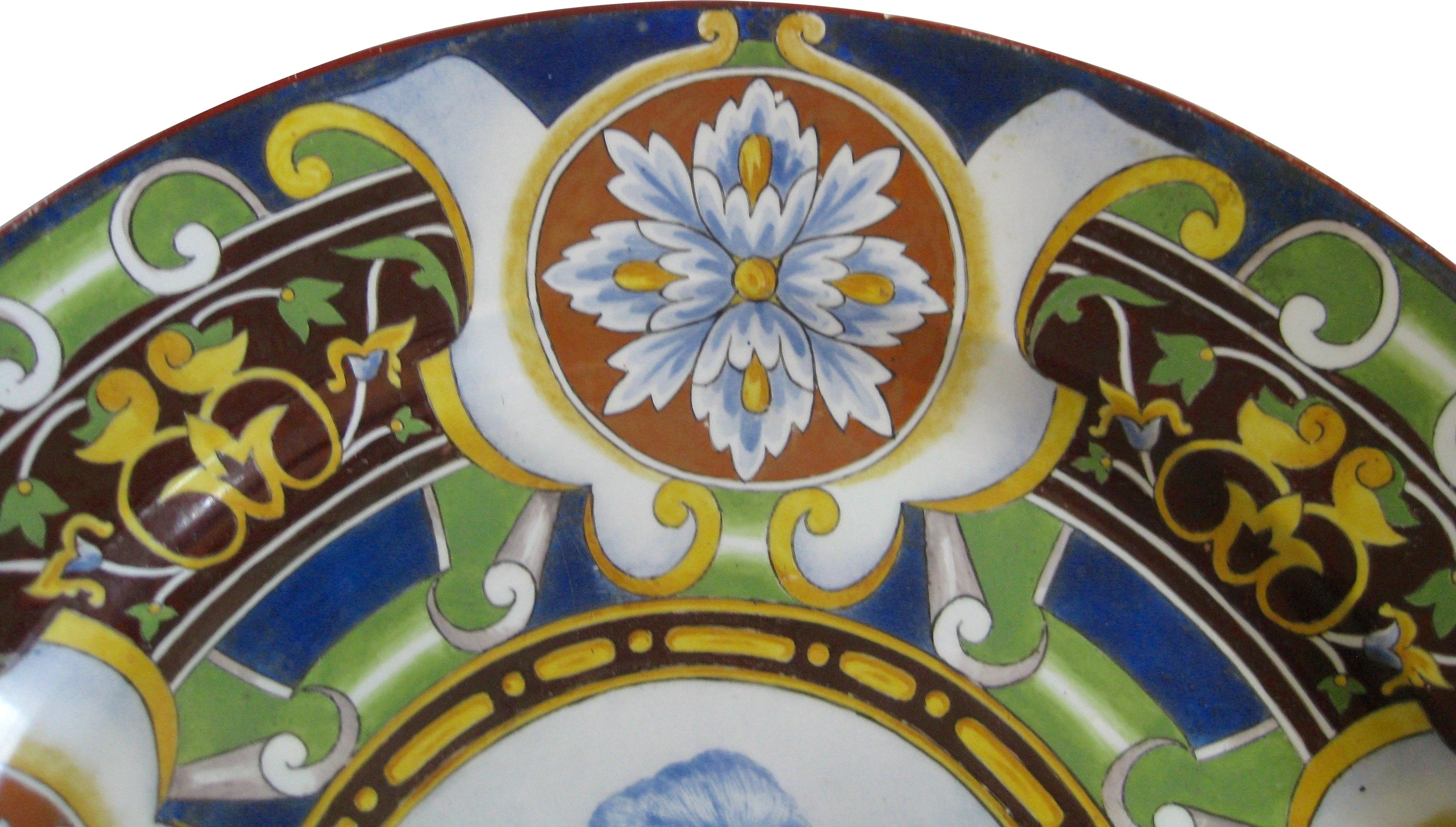 Large 19th C. French Faience Platter 8 Large 19th C. French Faience Platter