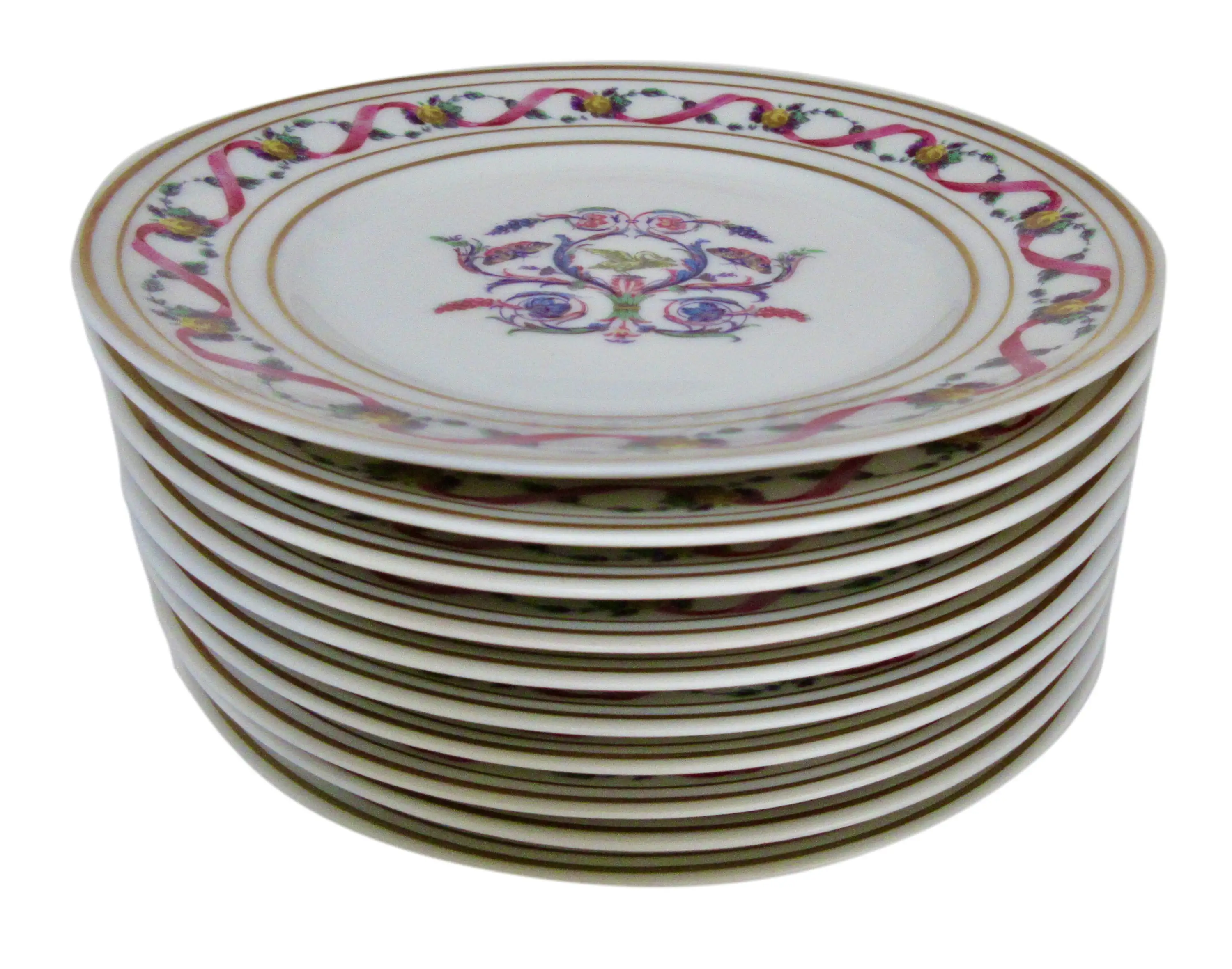 Ginori Rapallo Canape Plates S/10 2 Ginori Rapallo Canape Plates S/10