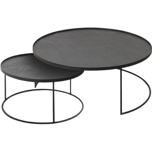 S/2 Tray Coffee Table, Black 1 S/2 Tray Coffee Table, Black