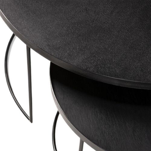 S/2 Tray Coffee Table, Black 4 S/2 Tray Coffee Table, Black