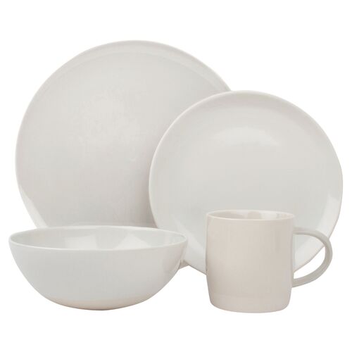 4-Pc Shell Bisque Place Setting, White