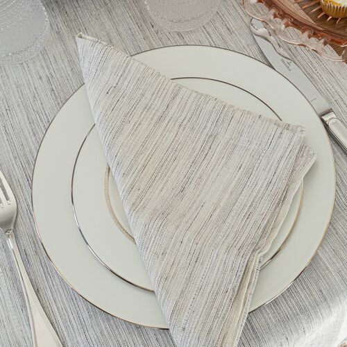S/4 Chamonix Napkins, Silver 5 S/4 Chamonix Napkins, Silver