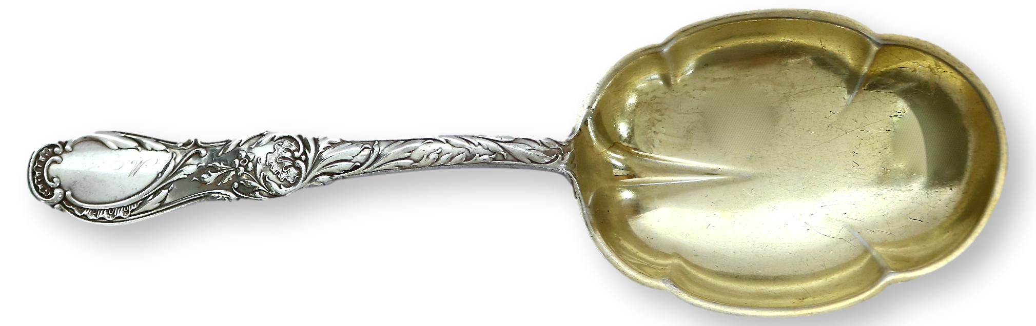 Gorham Rouen Gilded Silver Serving Spoon