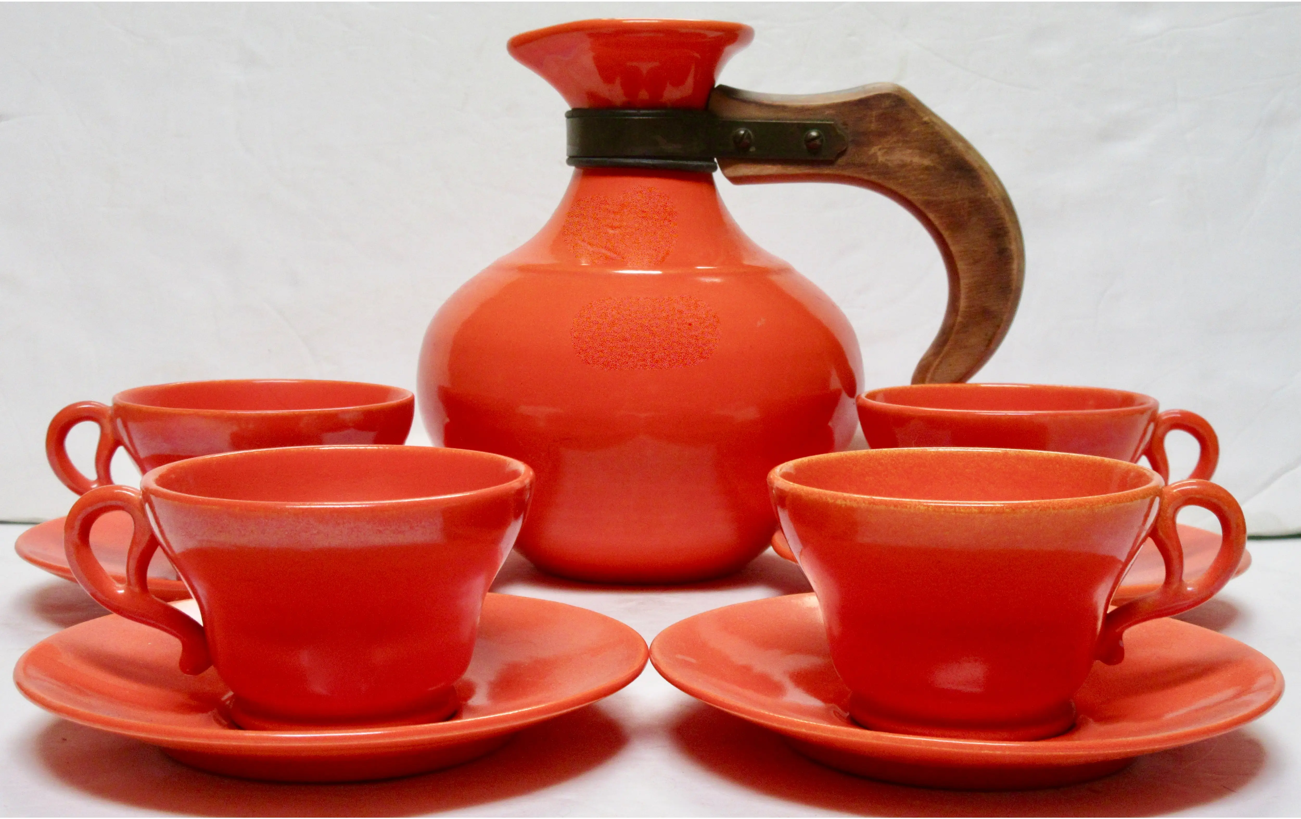 1930s California Pottery Coffee Set S/4 12 1930s California Pottery Coffee Set S/4