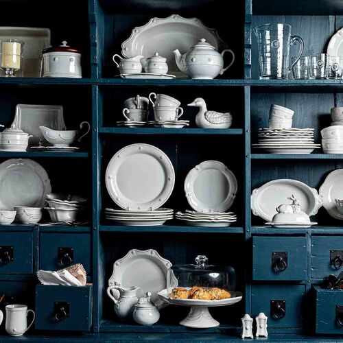 Berry & Thread 14" Triple Section Server, Whitewash 4 Berry & Thread 14" Triple Section Server, Whitewash
