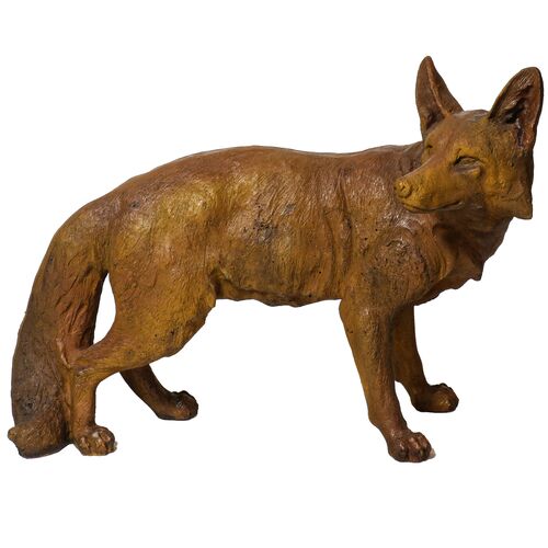 20" Steady Fox Outdoor Statue, Sandstone 2 20" Steady Fox Outdoor Statue, Sandstone