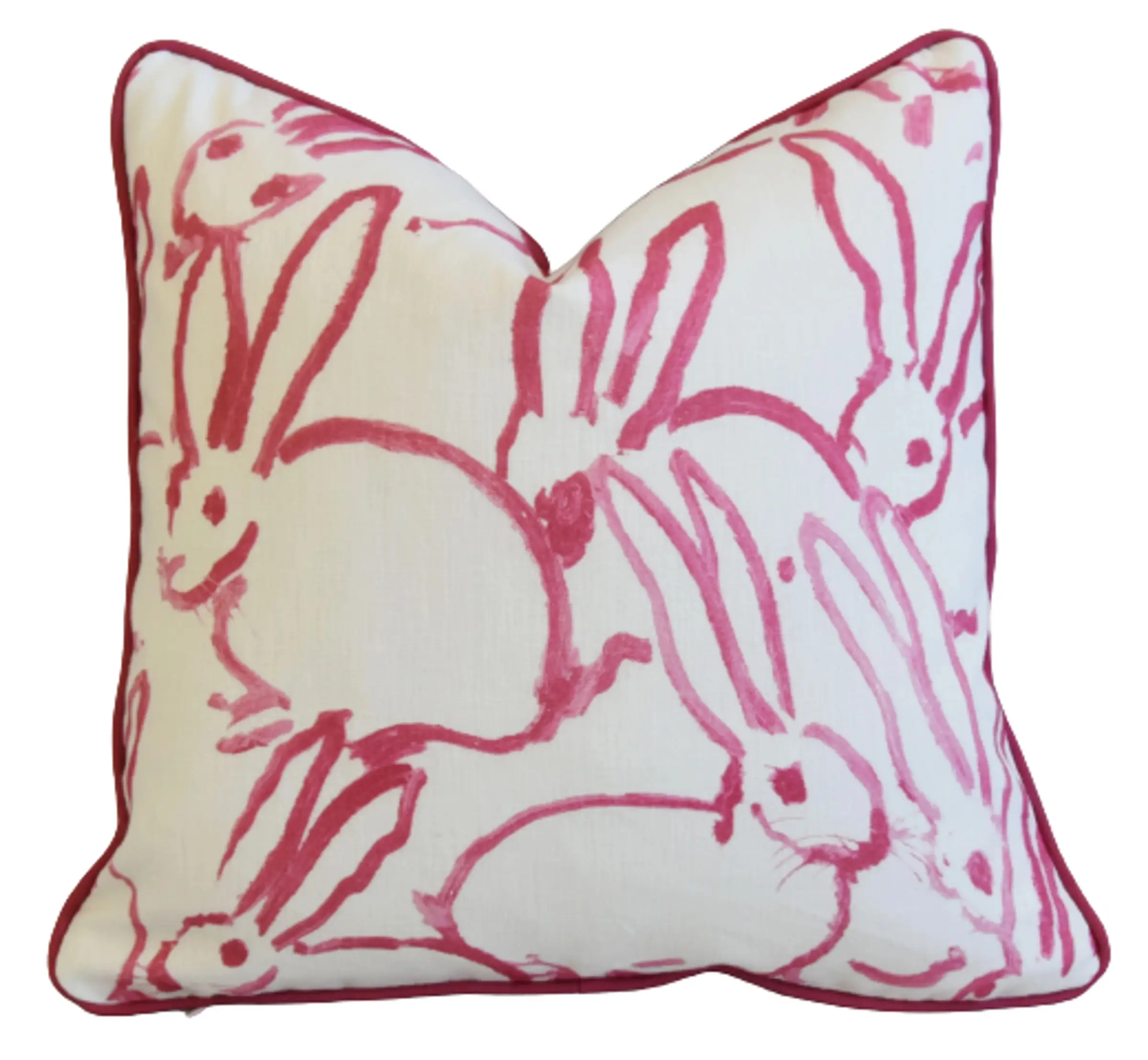 Pink Hunt Slonem Bunny Hutch Pillow 3 Pink Hunt Slonem Bunny Hutch Pillow