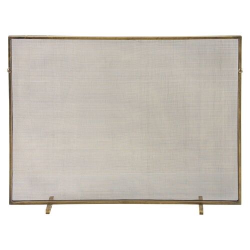 40" Gita Fireplace Screen, Gold 1 40" Gita Fireplace Screen, Gold