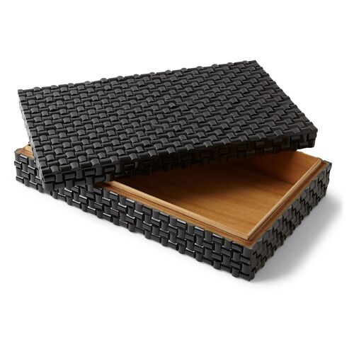Woven Horn Box, Black 2 Woven Horn Box, Black