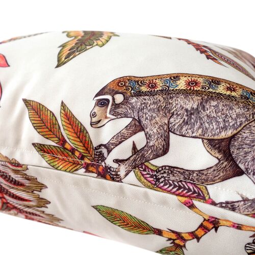 Monkey Bean 20x20 Pillow, Parakeet 3 Monkey Bean 20x20 Pillow, Parakeet