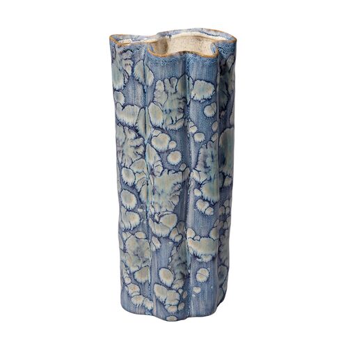 S/2 Cloud Ceramic Medium and Small Vases, Blue 2 S/2 Cloud Ceramic Medium and Small Vases, Blue