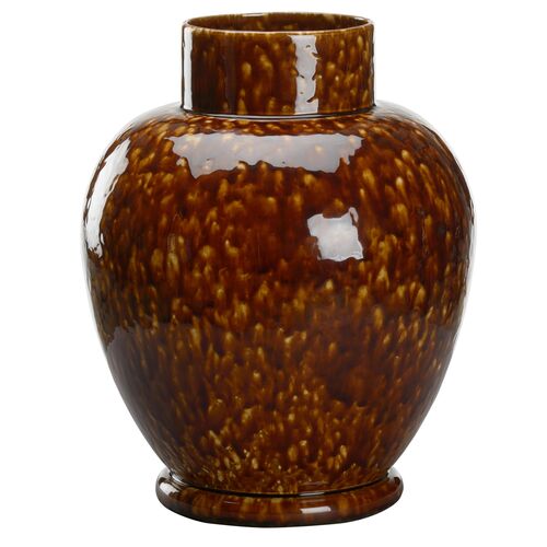 Tortoise Ceramic Vase, Brown 1 Tortoise Ceramic Vase, Brown