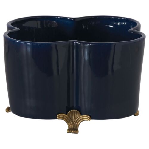 Quatrefoil Planter, Blue 2 Quatrefoil Planter, Blue