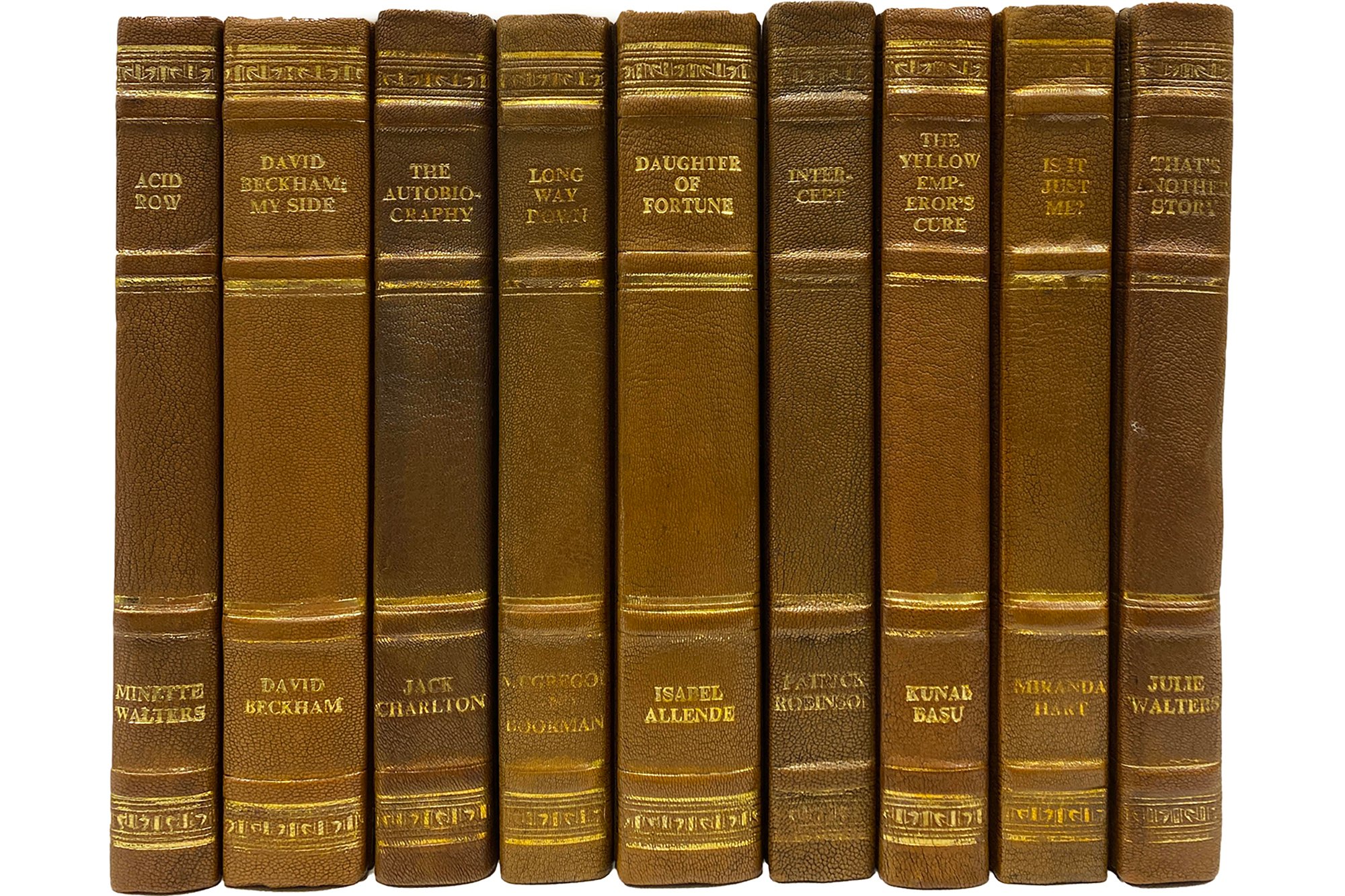 1-Foot Modern Book Bundle, Chesnut Leather 5 1-Foot Modern Book Bundle, Chesnut Leather