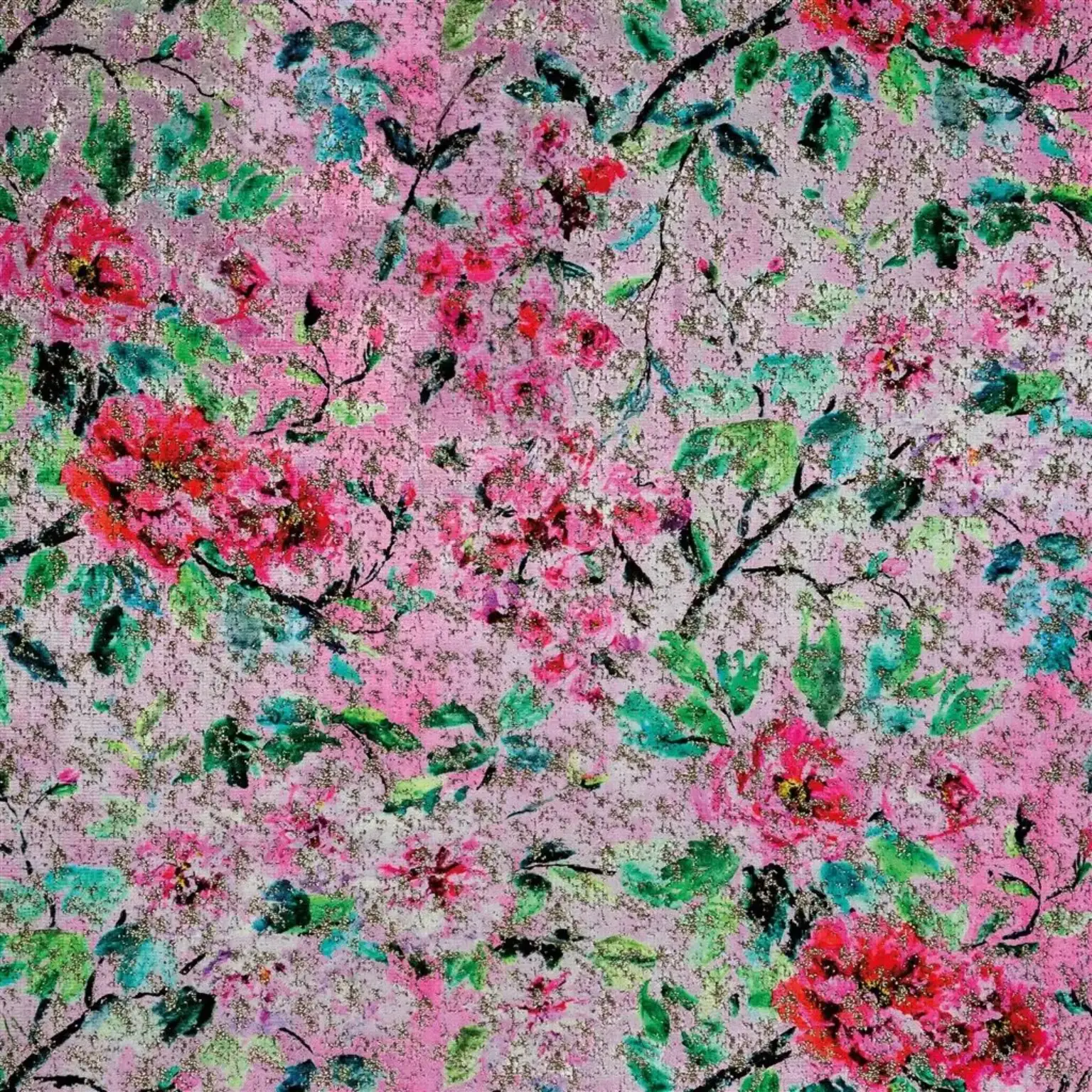 Designer Guild Floral Rose Velvet Pillow 2 Designer Guild Floral Rose Velvet Pillow