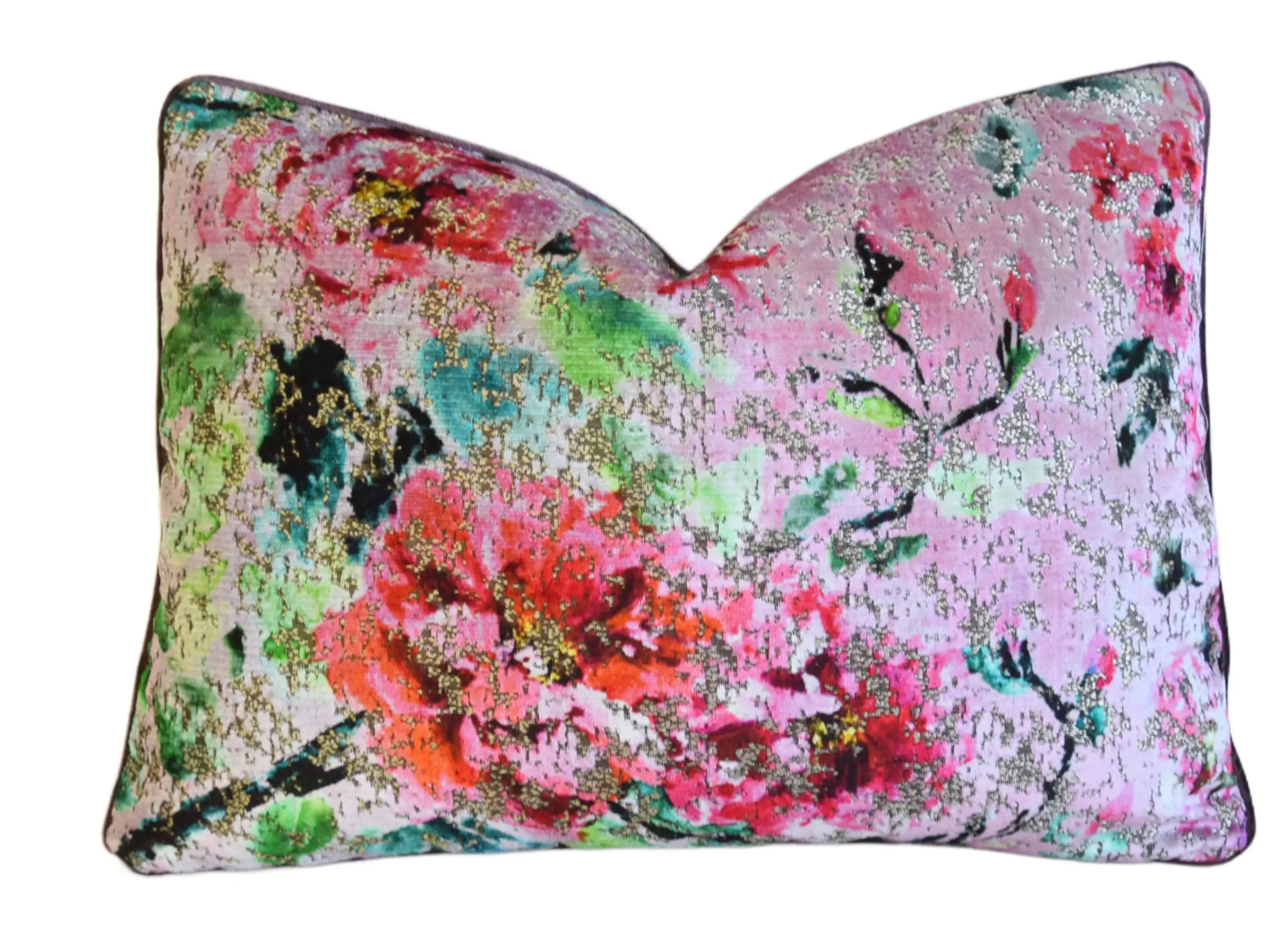 Designer Guild Floral Rose Velvet Pillow 3 Designer Guild Floral Rose Velvet Pillow
