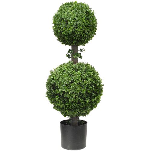 34" Boxwood Double Ball Topiary 1 34" Boxwood Double Ball Topiary