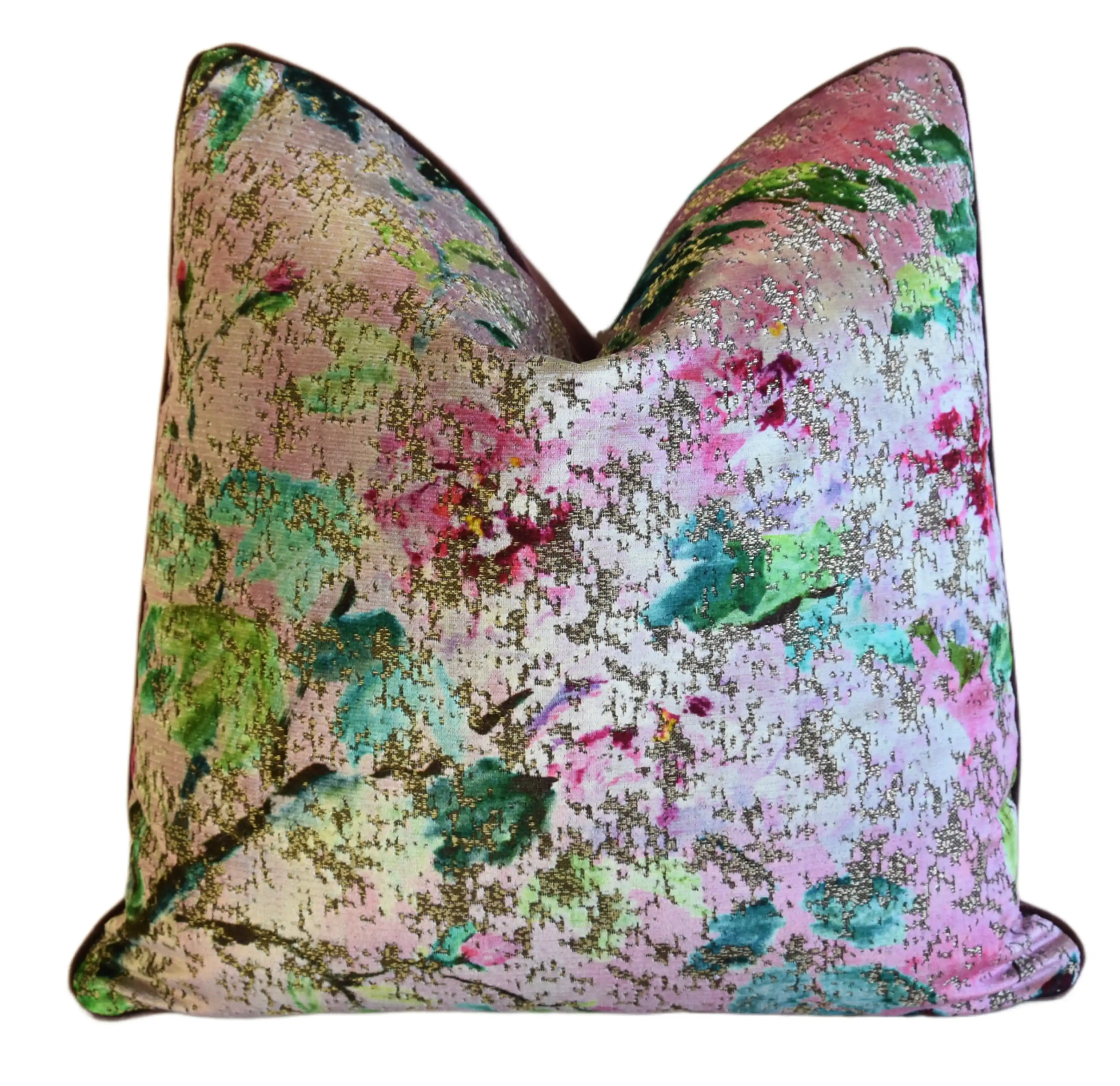 Designer Guild Floral Rose Velvet Pillow 3 Designer Guild Floral Rose Velvet Pillow