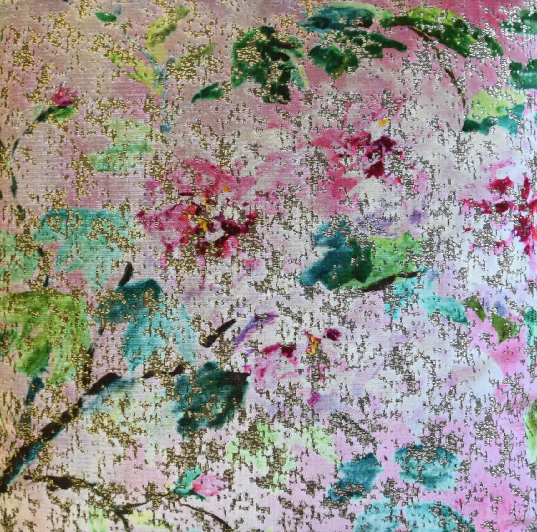 Designer Guild Floral Rose Velvet Pillow 6 Designer Guild Floral Rose Velvet Pillow