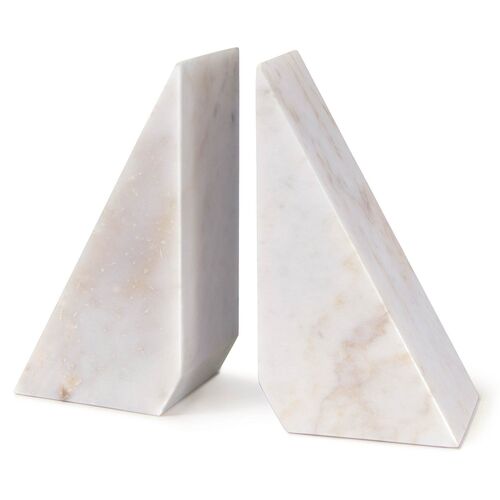 Othello Bookends, White 1 Othello Bookends, White