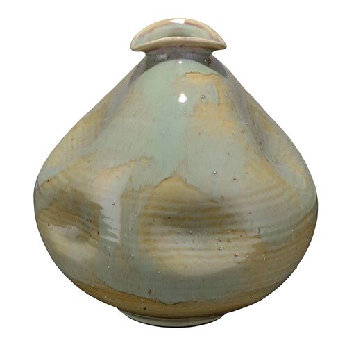 Madrid Ceramic Dimpled Vase, Blue 1 Madrid Ceramic Dimpled Vase, Blue