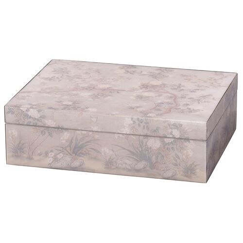Garland Floral Print Wooden Box, Pink 1 Garland Floral Print Wooden Box, Pink