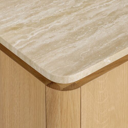 Ephra Travertine Top Square Side Table 4 Ephra Travertine Top Square Side Table