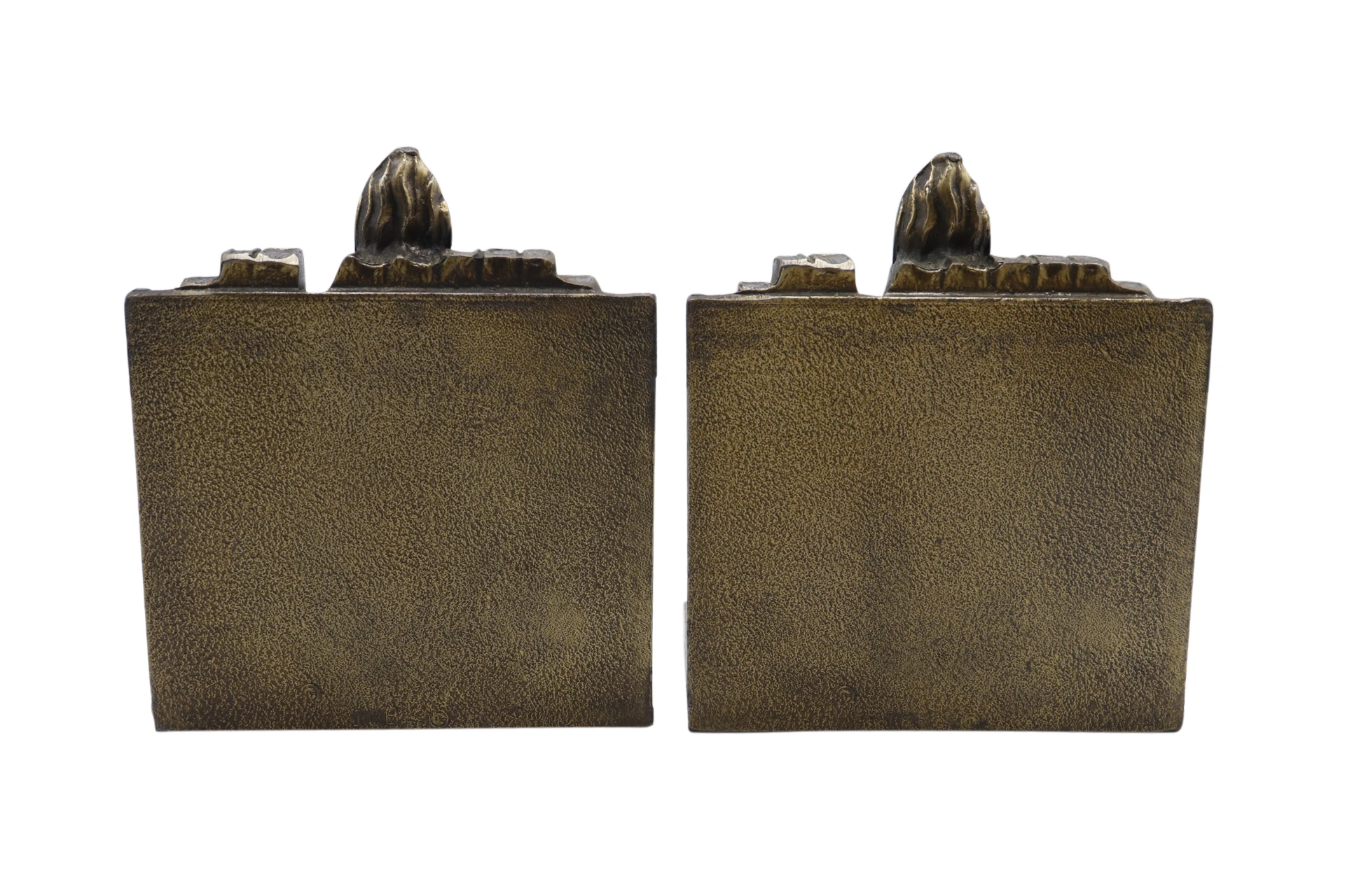 Brass Bookcase Bookends - a Pair 5 Brass Bookcase Bookends - a Pair