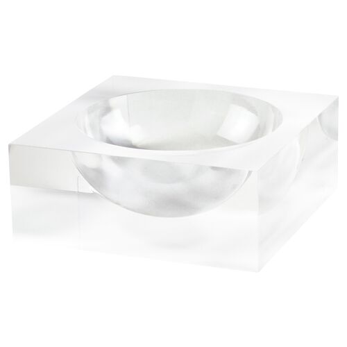 Lucite Bowl, White 1 Lucite Bowl, White