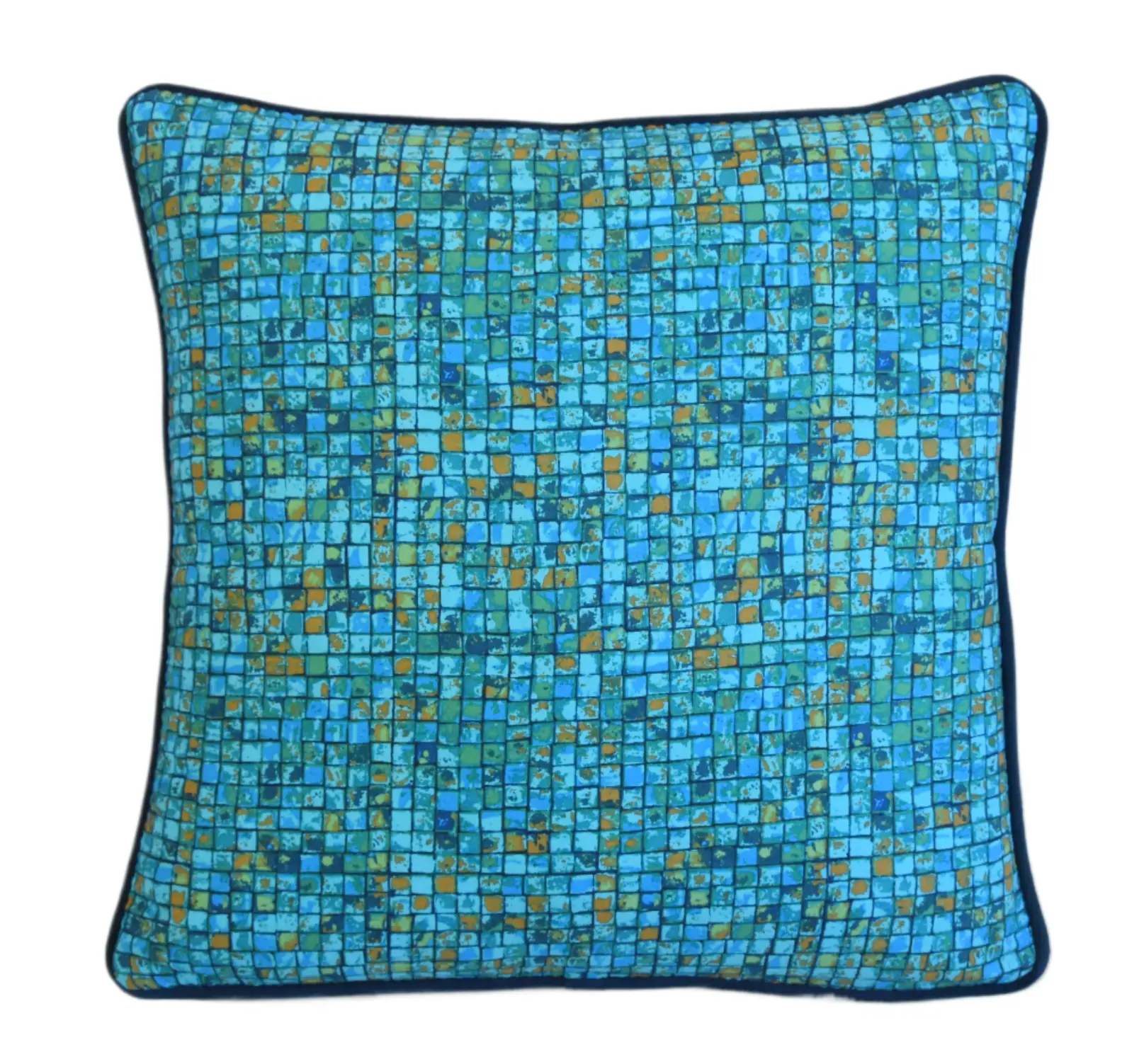 Turquoise Green & Blue Mosaic Pillow 5 Turquoise Green & Blue Mosaic Pillow