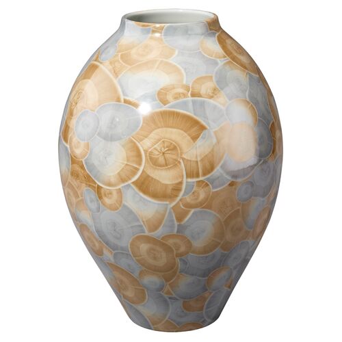 Tranquil Ceramic Vase, Blue/Natural 1 Tranquil Ceramic Vase, Blue/Natural