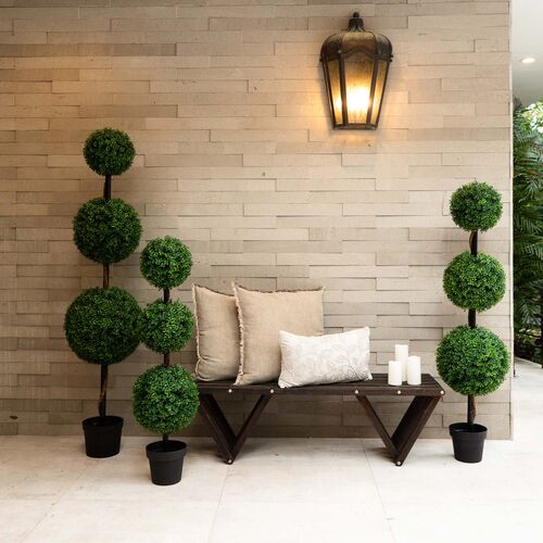 4ft. Artificial Triple Ball Boxwood Topiary Tree, Indoor/Outdoor 8 4ft. Artificial Triple Ball Boxwood Topiary Tree, Indoor/Outdoor