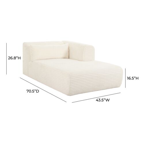 Phoenix Modular RF Chaise, Cream Corduroy Performance 7 Phoenix Modular RF Chaise, Cream Corduroy Performance