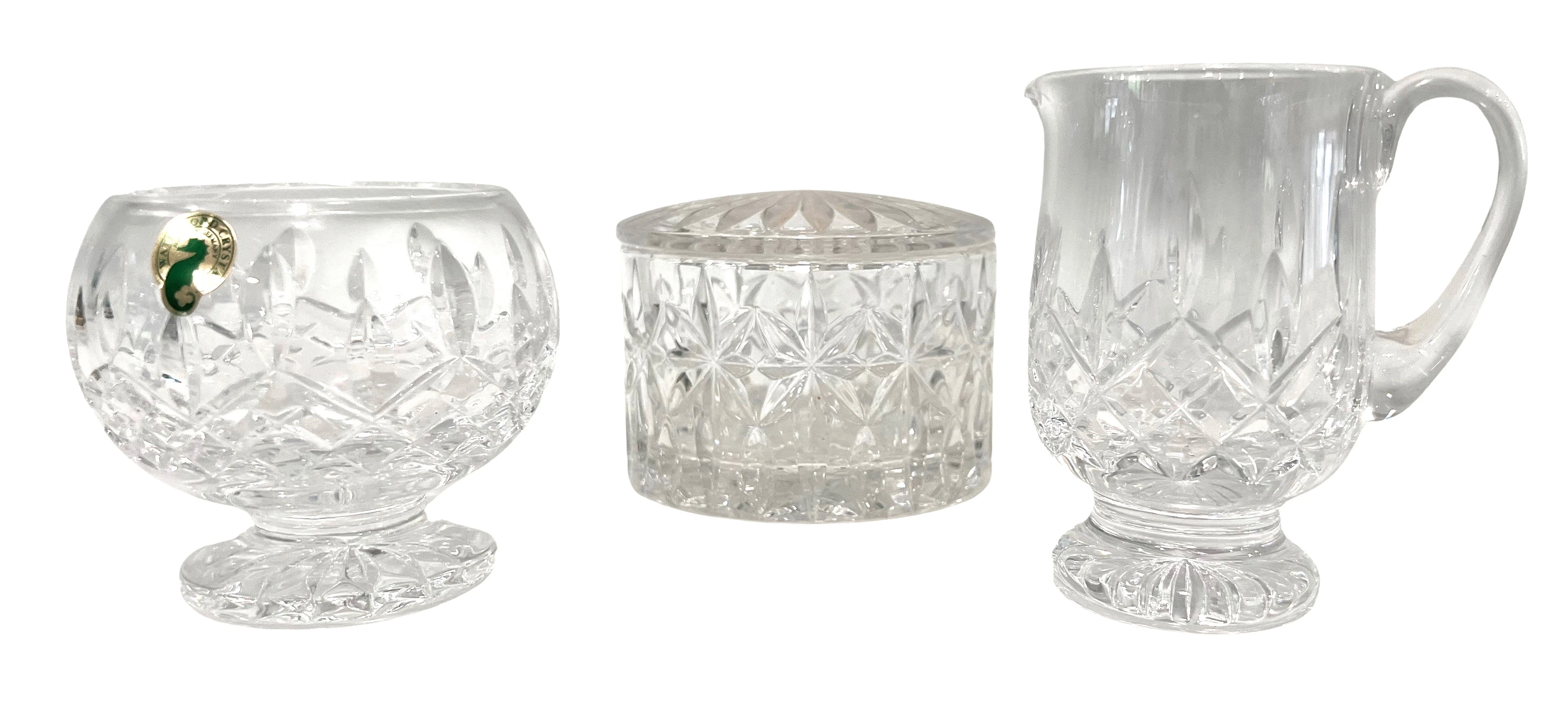 Waterford Crystal Sugar, Creamer & Box 1 Waterford Crystal Sugar, Creamer & Box
