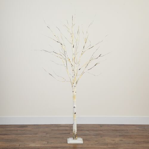 6ft Pre Lit Artificial White Birch Tree 7 6ft Pre Lit Artificial White Birch Tree
