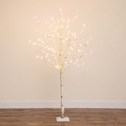 6ft Pre Lit Artificial White Birch Tree 8 6ft Pre Lit Artificial White Birch Tree