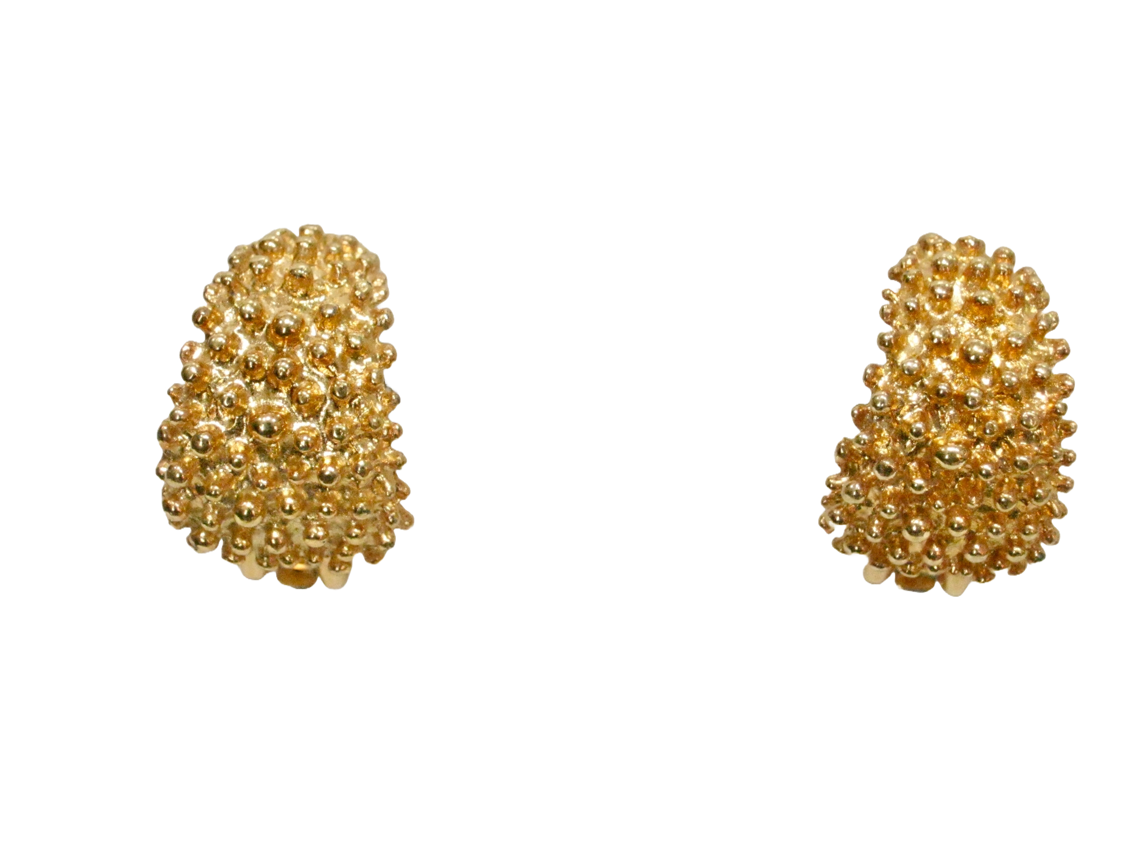 1980s Gold Caviar Earrings 1 1980s Gold Caviar Earrings