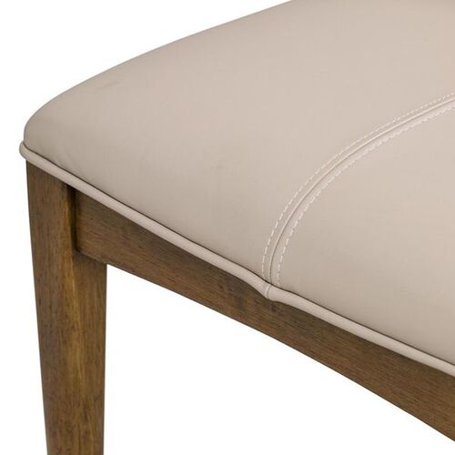 Skylar Leather Dining Chair, Oak/Beige 5 Skylar Leather Dining Chair, Oak/Beige