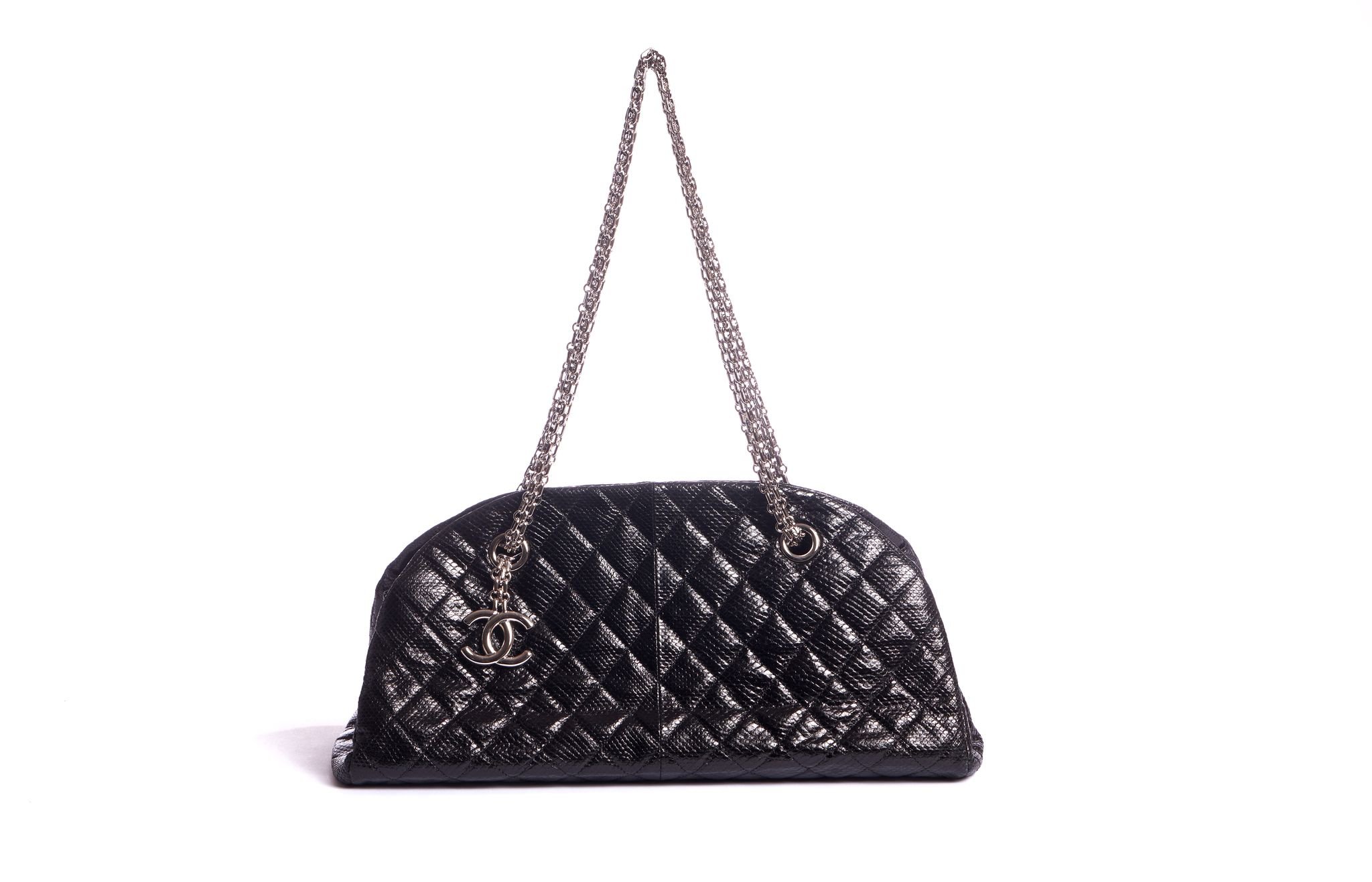 Chanel Rare Black Lizard Shoulder Bag 3 Chanel Rare Black Lizard Shoulder Bag